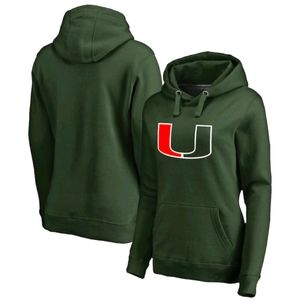 Miami Hurricanes Women's Pullover Hoodie - Green
